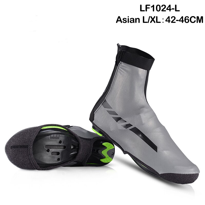 Rockbros Winter Waterdichte Fietsen Shoe Cover Reflecterende Thermische Elastische Regendicht Fiets Schoen Cover Fietsen Overschoenen Boot Covers: LF1024-L