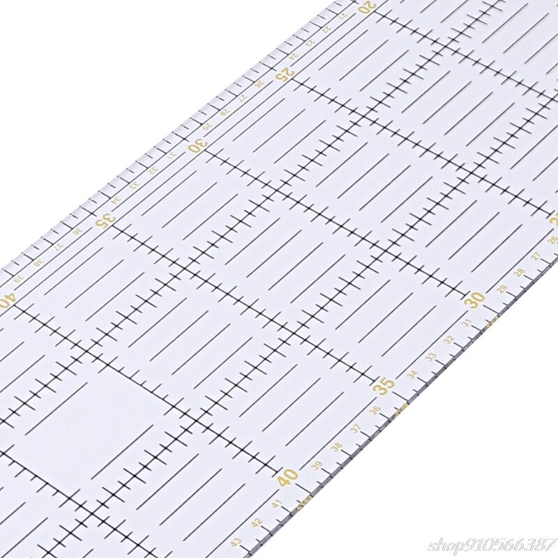 Ferramenta de corte régua para bordar retalhos, 30/45/60cm, espessura transparente, faça você mesmo o21 20