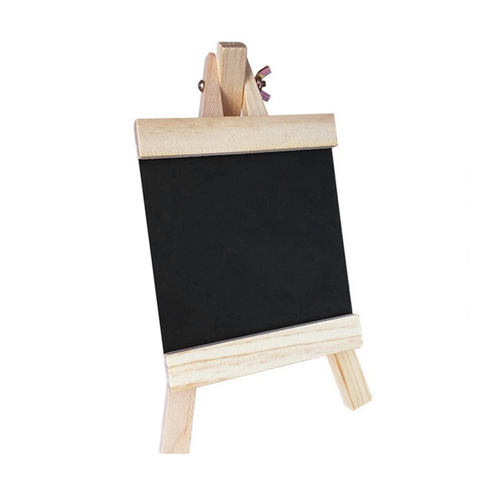 Blackboard 24*13cm Desktop Records Board With Adjustable Wooden Stand Durable Chalk Board Black Board Products For Schools Home