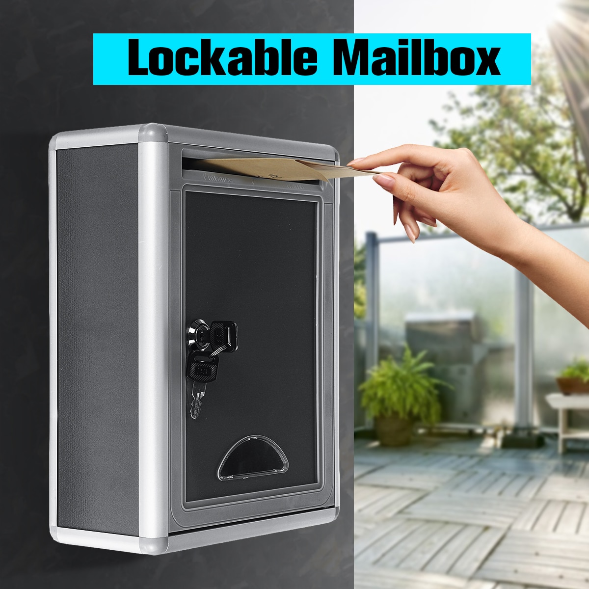 Aluminium Mailbox Outdoor Security Locking Mailbox Brief Doos Suggestie Doos Krant Mail Brief Post Home Garden Decor