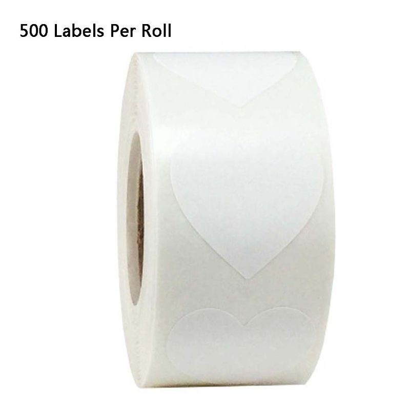 500pcs/roll Heart Shaped Love Stickers Seal Stickers Labels Scrapbook Packaging Birthday Party Supplies Stationery Decor: 2