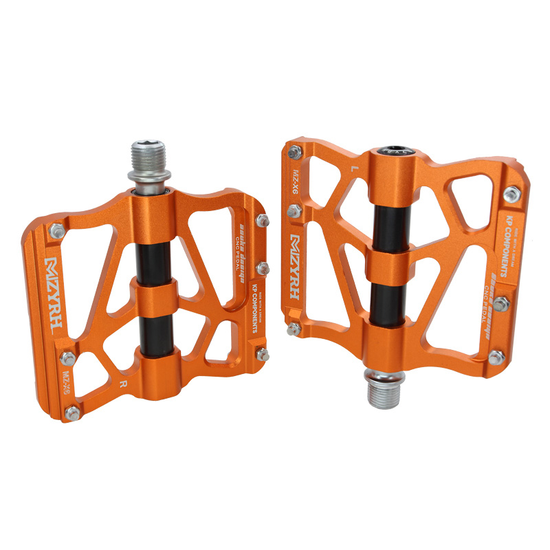 MZYRH-pedales antideslizantes para bicicleta de montaña, accesorio de aleación de aluminio, resistentes al agua, X6: X6L-orange black
