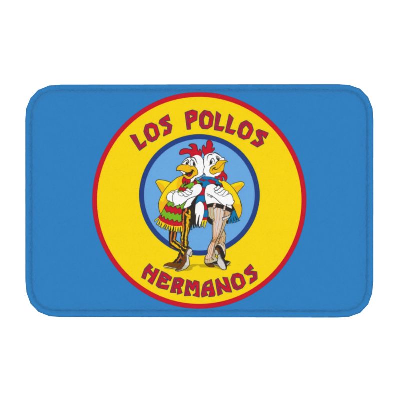 Breaking Bad Los Pollos Hermanos Front Door Mat Anti-Slip Outdoor Quick Dry The Chicken Brothers Doormat Entrance Rug Carpet: Orange