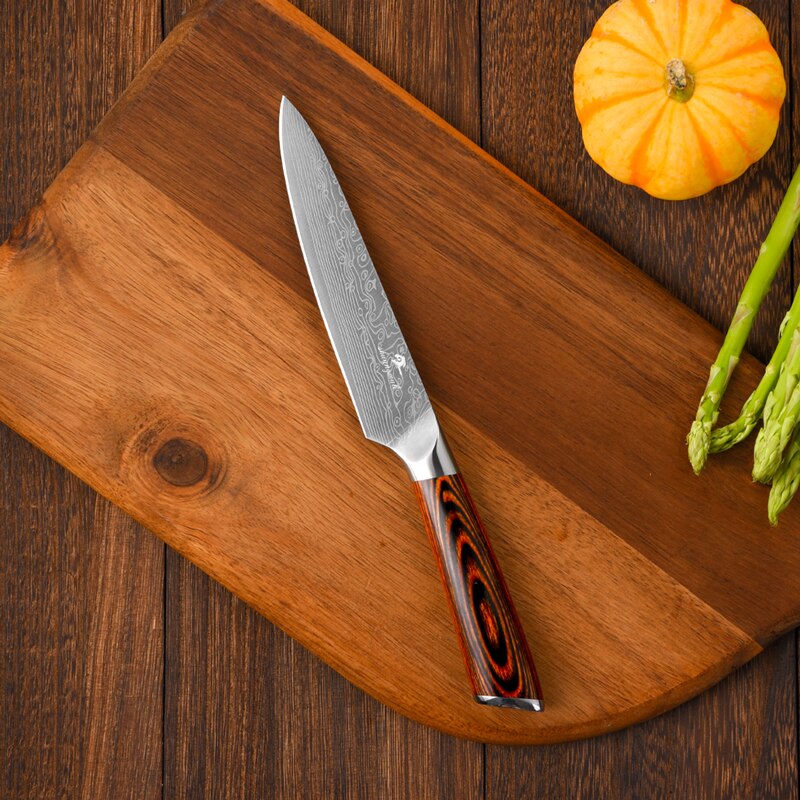 Shuangmali 3 stk værktøj madlavning kok kniv sæt 5 cr 15 rustfrit stål køkken kniv sæt paring udskæring kinesisk spaltekniv: Skrælle kniv