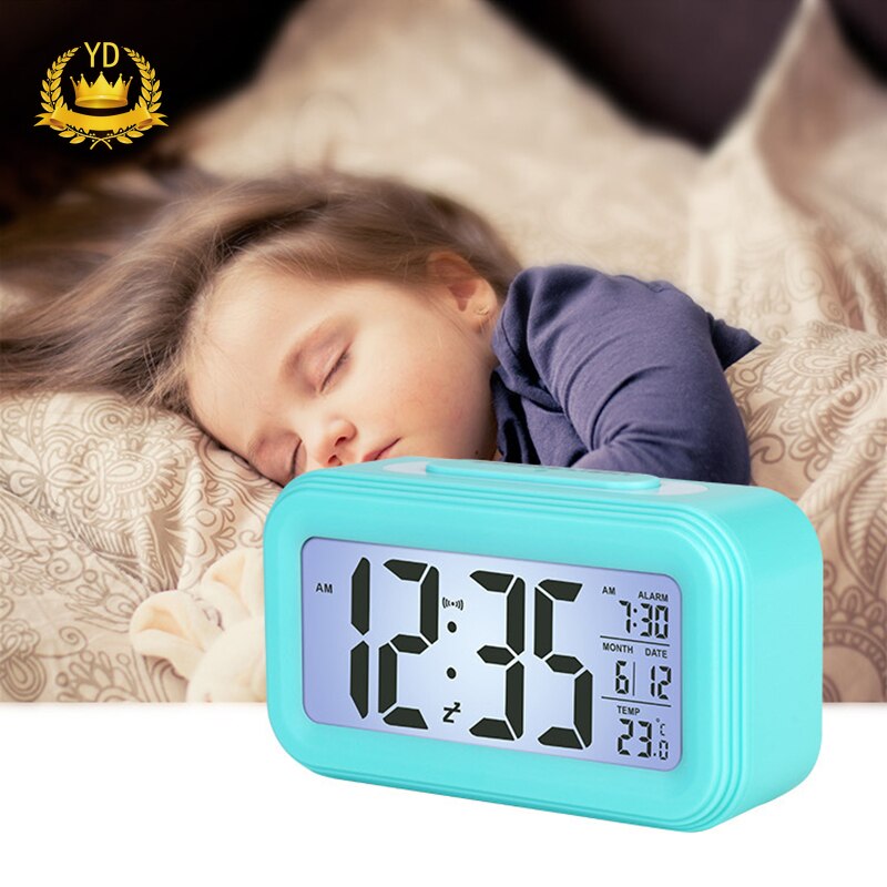 Digital Alarm Clock Bedside Night Light Display Clocks Kids Girls Boys Room Decoration Clock