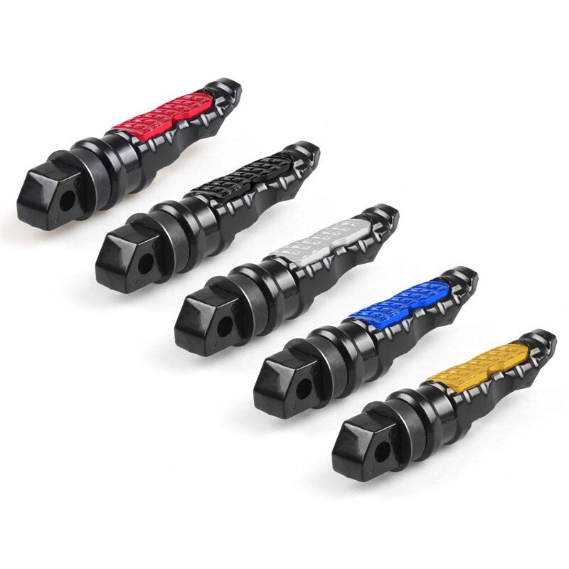 Universele 2 Stuks Motorfiets Achter Passenger Voetsteunen Pedalen Voetsteun Scooter Voet-Peg Motor Pedaal Modificatie Aluminium