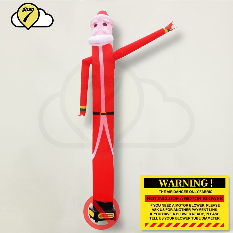 12ft santa claus Luft tänzerin syk ballon Aufblasbaren Schlauch Marionette Himmel Wellenförmige Mann Tänzerin für Weihnachten Dekorative Zeichen für Geschäft