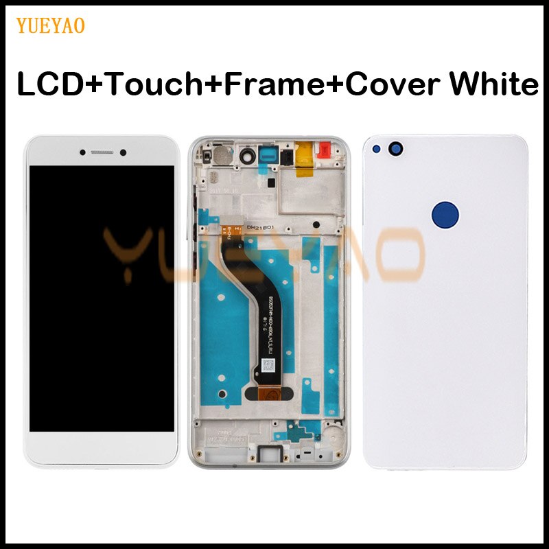 LCD+Frame For HUAWEI P8 Lite Lcd Display Screen Replacement For Huawei P9 Lite LCD SCreen PRA-LA1 PRA-LX1: FullSet White