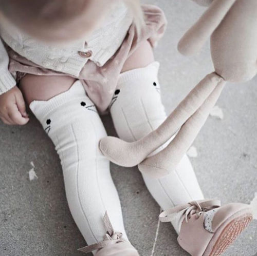 Baby Infant Toddler Girls Boys Cotton Cute Socks Children Kids Non-slip Knee High Leg Warmer Autumn Winter Soft Socks 0-4Y