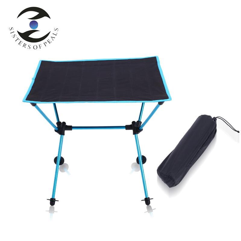 Foldning camping picnic bord aluminiumslegering lys bærbar bjergbestigning strand fiskeri camping bord: A4