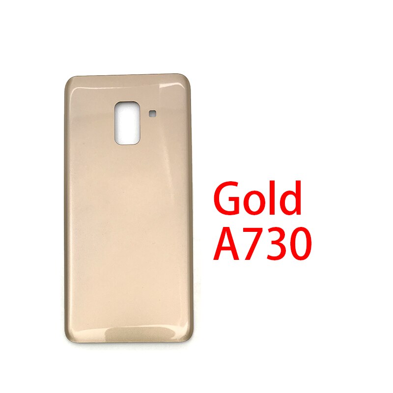 Back Glass Rear Cover Voor Samsung Galaxy A8 Plus A8 + A9 A920F A730F A530F Batterij Deur Behuizing Batterij back Cover: A730 Gold