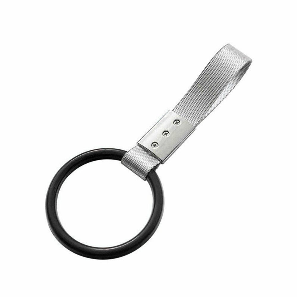 EIDRAN Universal Round JDM Tsurikawa Ring Subway Train Handle Strap Charm Drift Toy Bosozoku Car Accessories: Black