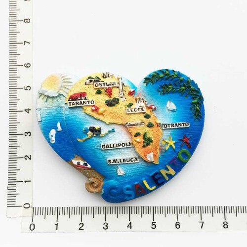 Italy fridge magnets Italian Sicily Otranto tourist souvenir decorative arts magnetic refrigerator stickers travel decor: Saranto Peninsula