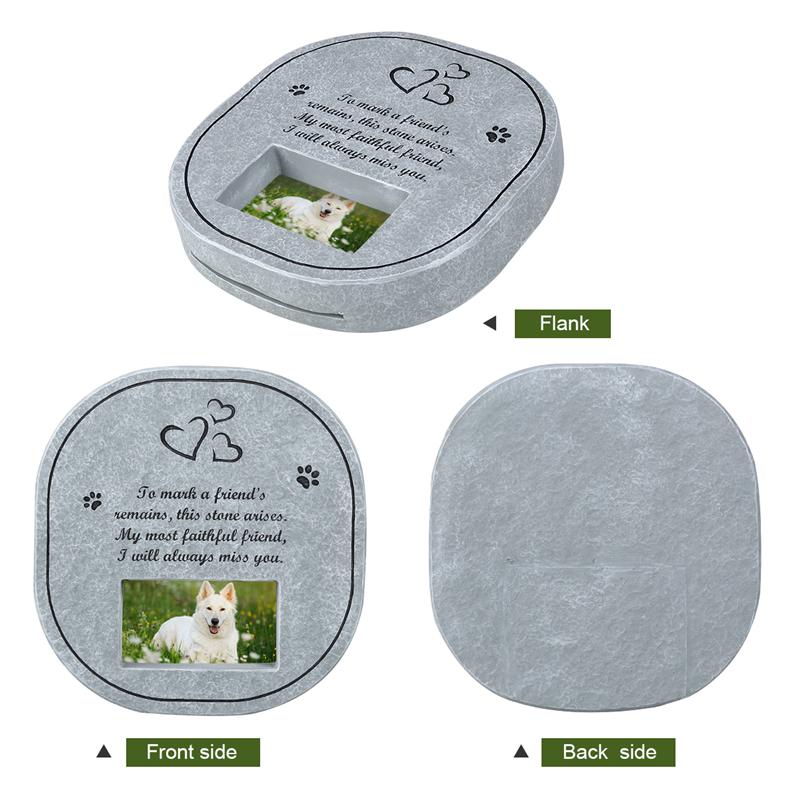 Honden Grafsteen Souvenir Pet Puppy Memorial Stenen Tuin Achtertuin Huisdier Monument Met Fotolijst Poot Graf Voor Honden katten