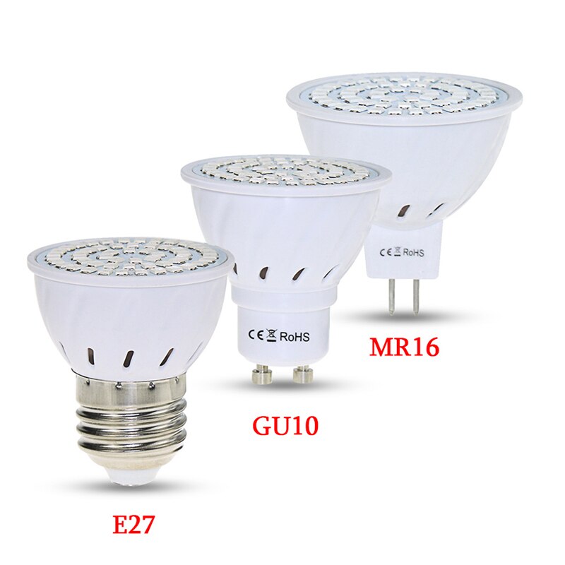 48 60 80leds crescem a luz e27/gu10/mr16 220v phyto lâmpada espectro completo led cresce a luz e27 110v lâmpadas de crescimento led para a planta interna