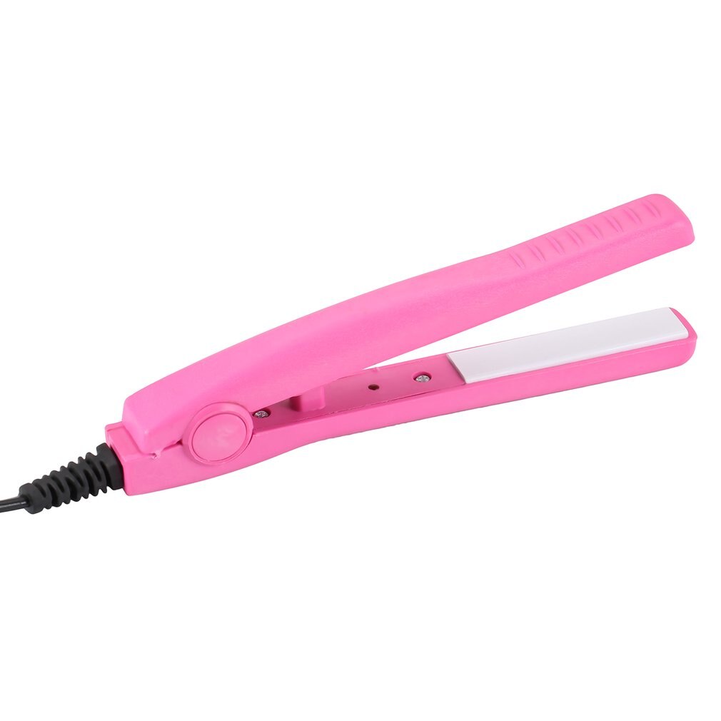 Mini férula eléctrica plancha plana de cerámica rizador de pelo y alisador de cabello permanente Aparato de estilismo de cabello Crimper US 220V: Azul
