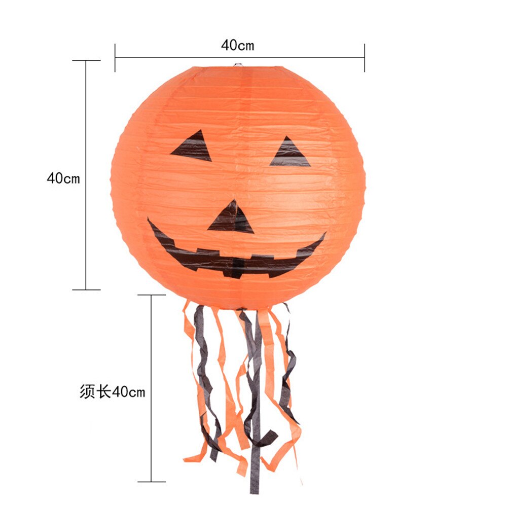 Diy halloween papir græskar hængende lanterne til halloween fest dekorationer