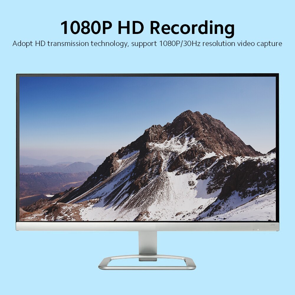 HD Video Capture Card USB Capture Card Maximum Support 4K Input 1080P Output Resolution Small Size Support Microphone Input