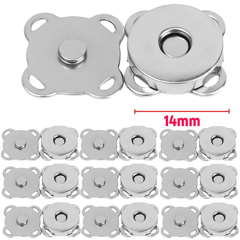 1-20 set magnetiska tryckknappar spännen knappar handväska väska plånbok pyssel väskdelar mini adsorptionsspänne gör-det-själv-pyssel