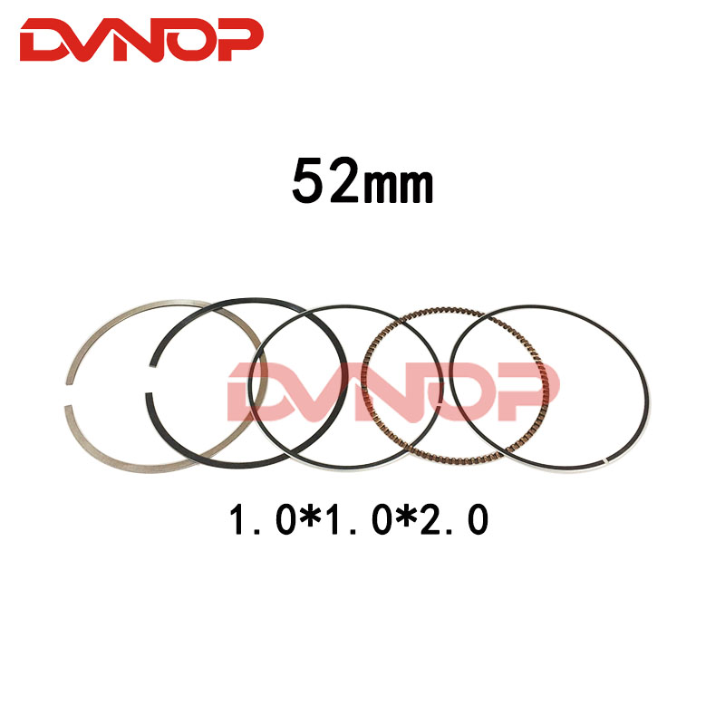 Anillo de pistón para motocicleta, conjunto de piezas de motocicleta, 52mm, AN125, HS125T, HJ125T, aplicable para Suzuki, 125cc: Verde militar
