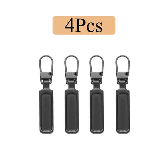 4/8 Uds. Tiradores de cremallera de Metal desmontables, bloqueo de varilla de repuesto, kit de reparación de cabeza de cremallera de metal para equipaje, bolsa de costura DIY, chaqueta de plumón: Dorado