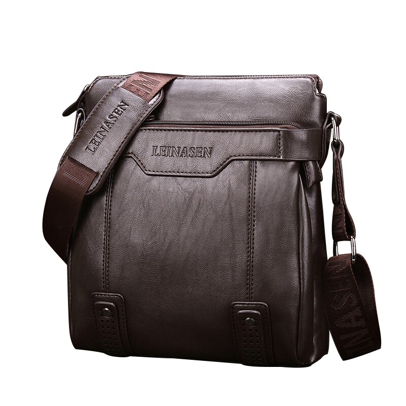 Casual Men Messenger Bag Smiple Briefcase Business Man Vintage Pu Leather Crossbody Bags Travel Shoulder Bags Male: Coffee