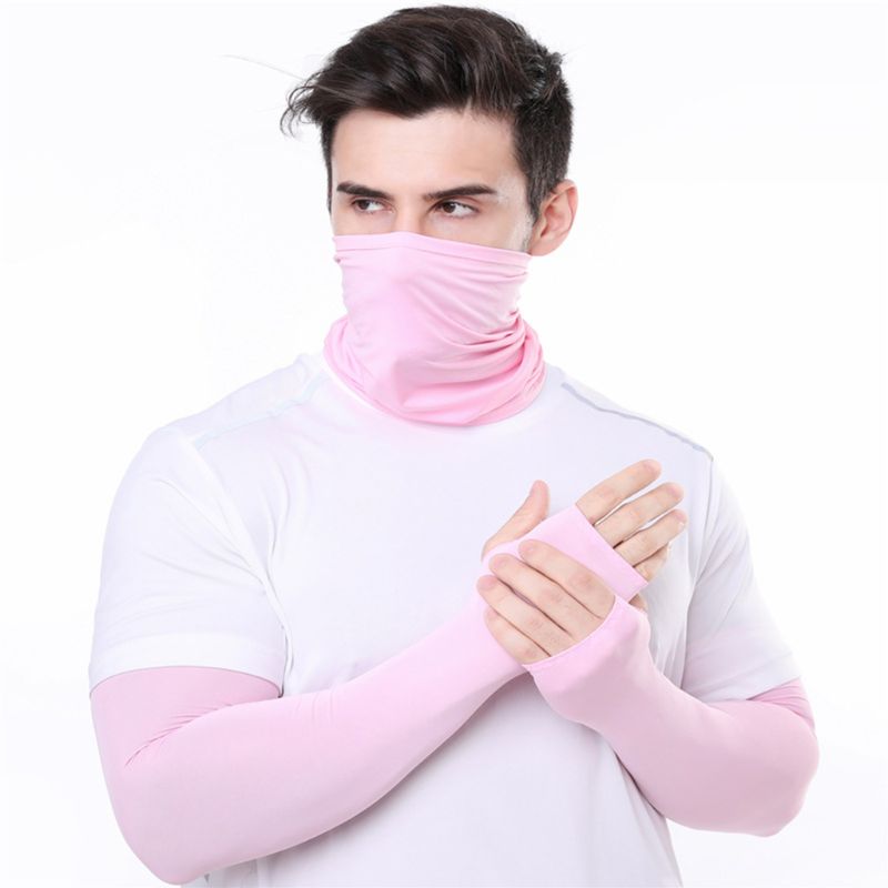 2 in 1 arm ærmer hals gamacher sæt camouflage cykling bandana ansigtsmaske handsker  lx9e