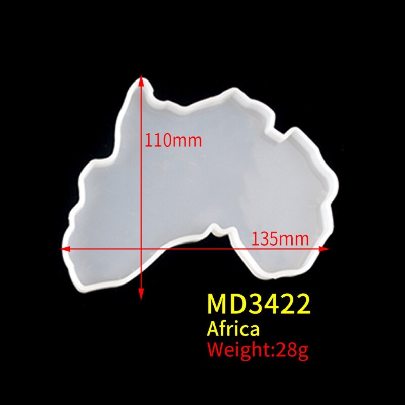 DIY siete continentes mapa posavasos moldes de resina Oceanía África Europa Asia mapa bandeja de silicona fruta taza Mat molde de resina Epoxy: 3422