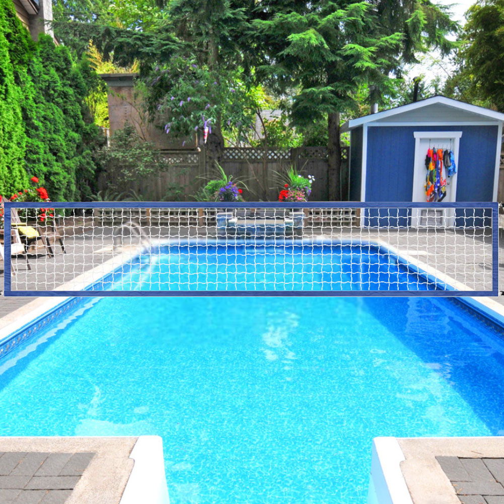 15ftx3ft Folding Training Net with Carrying Bag Portable Volleyball Net Adjustable Pool Water Volleyball Net for Summer Party
