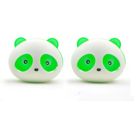 2 st biluttag parfym luftkonditionering ventil luftfräschare bilstyling söta panda ögon parfymer auto bilstyling gratis skepp: Grön