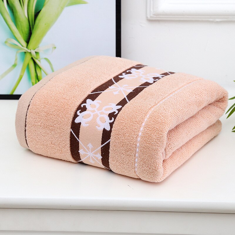 Bawełniany ręcznik dla dorosłych mężczyzn duży miękki ekologiczny Super chłonny zwykły ręcznik plażowy hotel Dom ręczniki łazienkowe 70x140cm: lekki brązowy