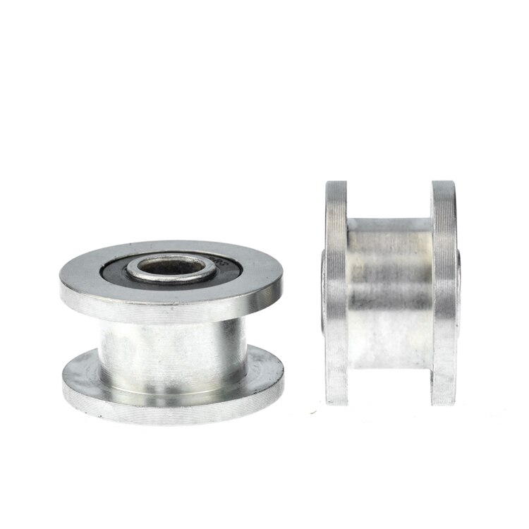 2 Stuks H Groef Genève Wiel Roller Niet-standaard Gegroefde Katrollen Roll Wiel 6000-2RS Lager Wiel Rolling Wheel 10*35*20Mm