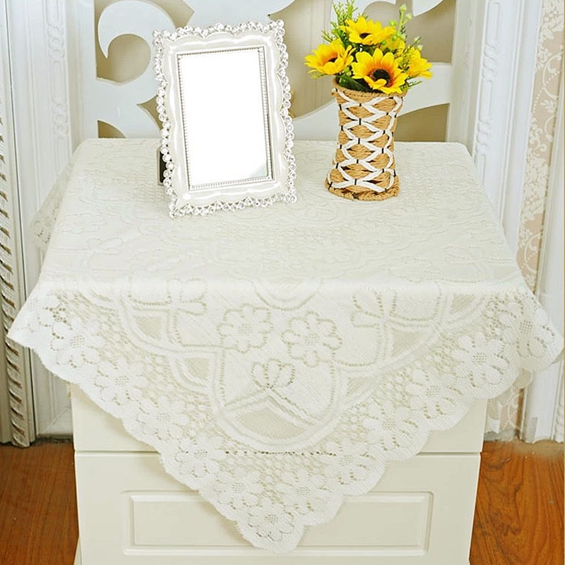 Beautiful Lace Embroidery Tablecloth Dining Center Table Decoration Round Square Rectangle Oval FBS889