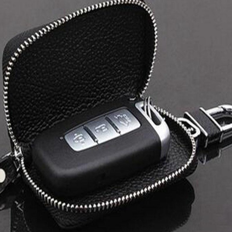 Men Women Key Holder Hanger Case Leather Keychains Pouch Bag Car Wallet Key Ring