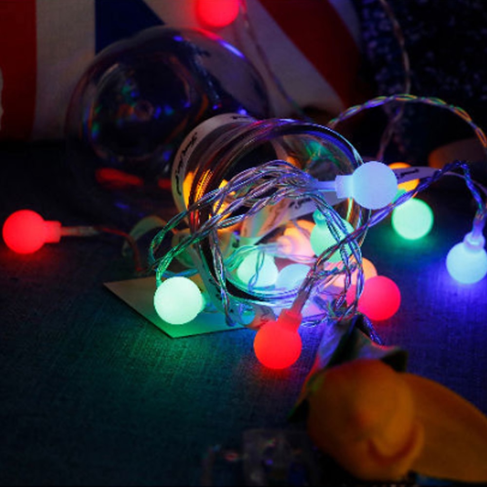 3/6/10M LED Ball String Light Ball Chain Fairy Garland Lights Bulb Light Waterproof For OutdoorWedding Christmas Home Decoration