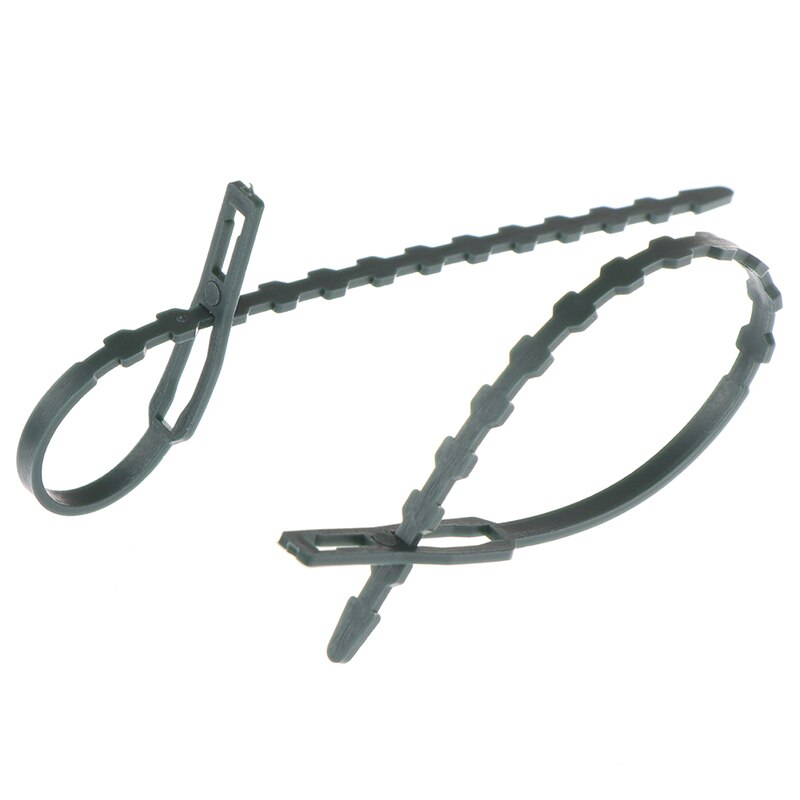 50pcs Black Adjustable Plastic Plant Cable Ties for Garden Tree Climbing Support Reusable Cable Ties