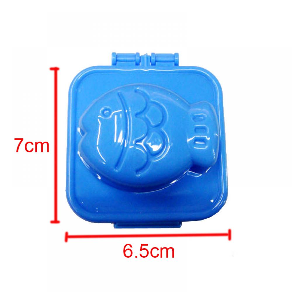 LINSBAYWU 2Pcs Boiled Egg Mold Cute Cartoon 3D Egg Ring Mould Bento Maker Cutter Decorating Egg Tool