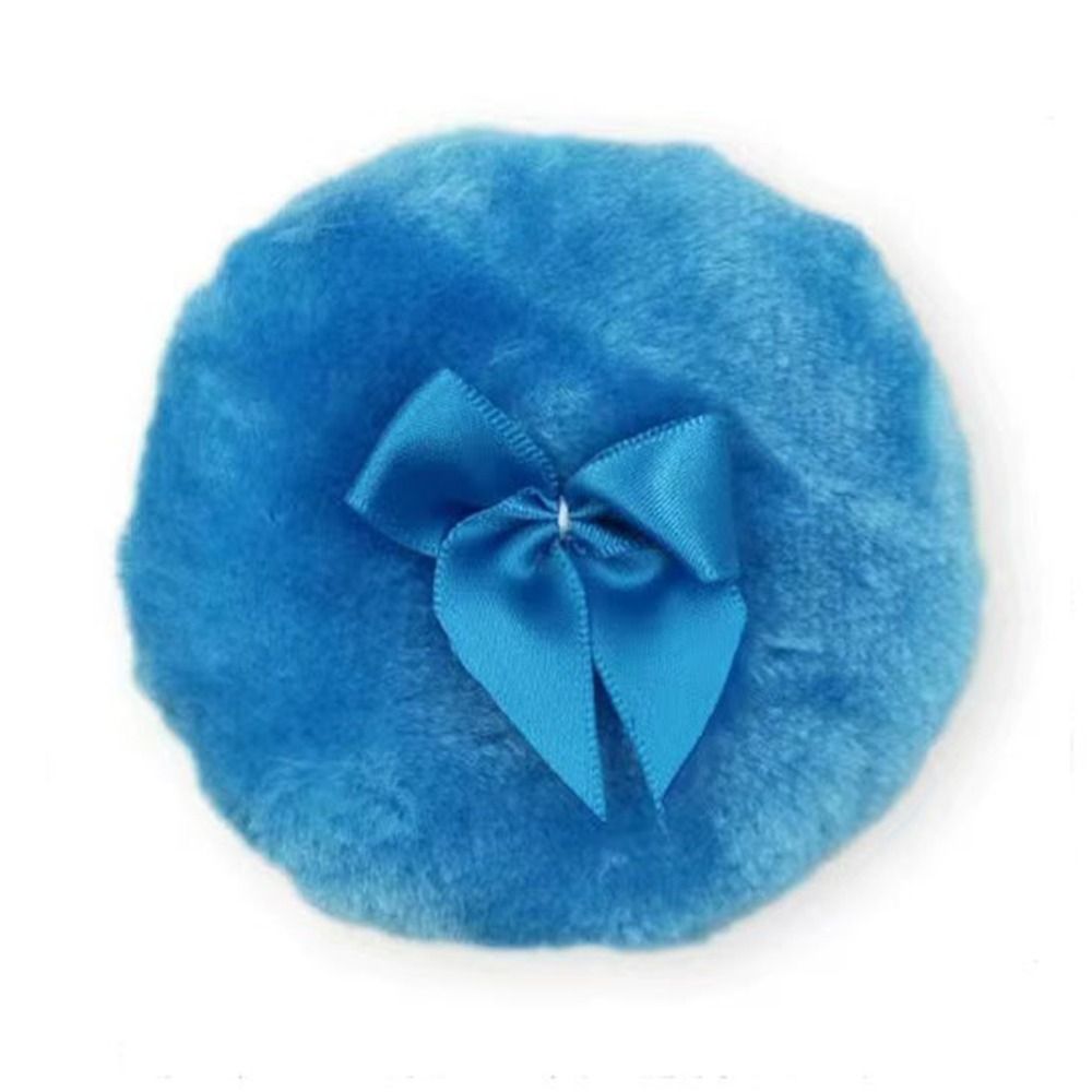 Esponja de polvo esponjosa grande Ultra suave, lavable, reutilizable, de terciopelo, para cara y cuerpo, esponjas de polvo sueltas, herramienta de maquillaje en seco y húmedo: Negro