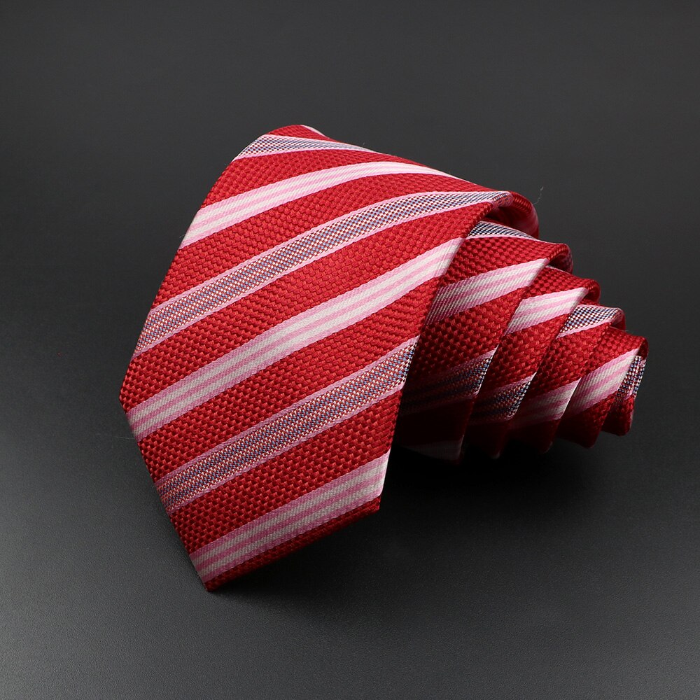 Cravates classiques à rayures tissées Jacquard pour hommes, 100% soie, pour costume de mariage d'affaires, accessoires