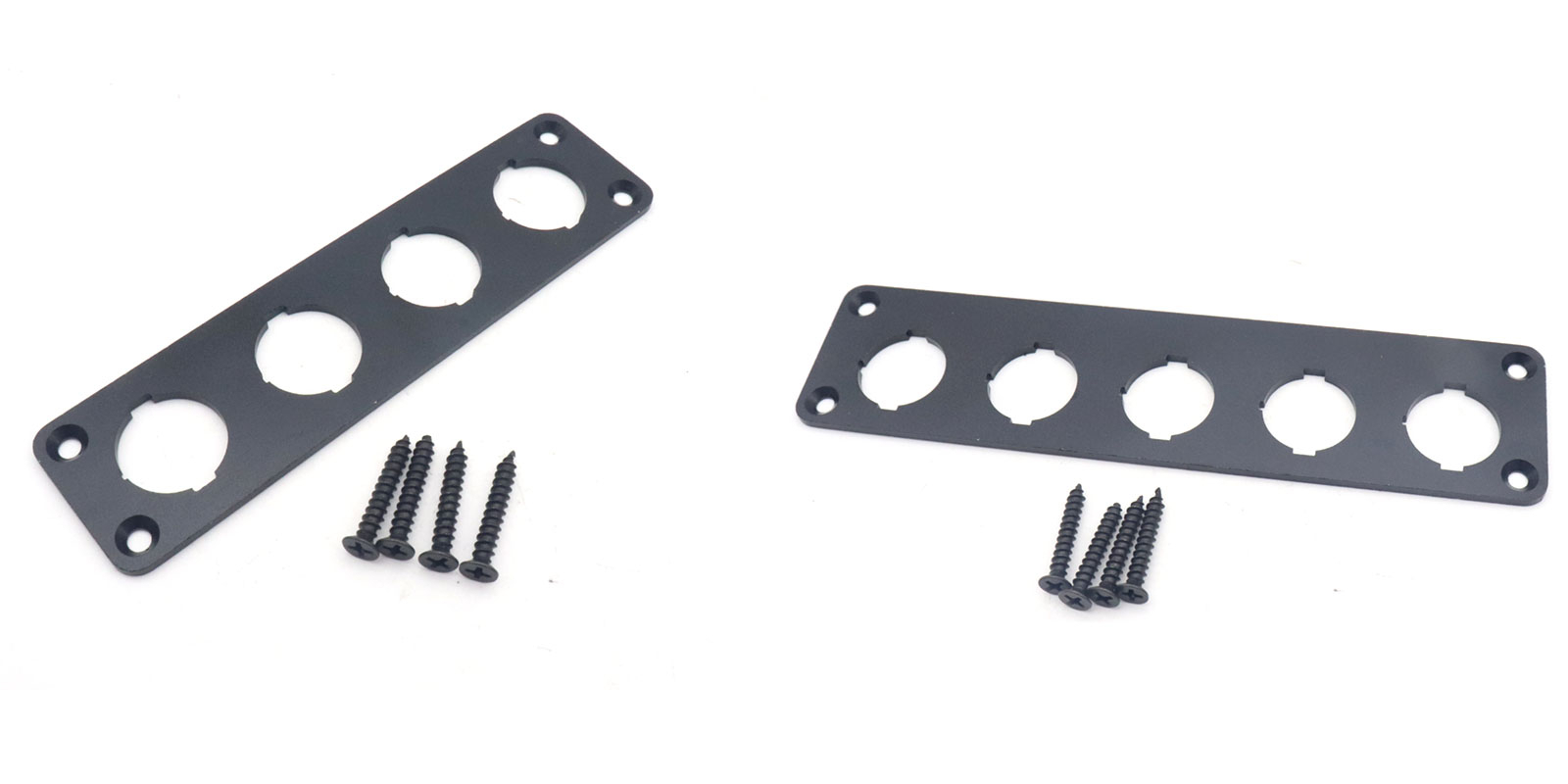 Aluminum Alloy Rocker Switch Panel 1/2/3/4/5/6 Way Gang Car Boat Button Toggle Switch Panel Housing Holder for ATV Truck Camper: Champagne