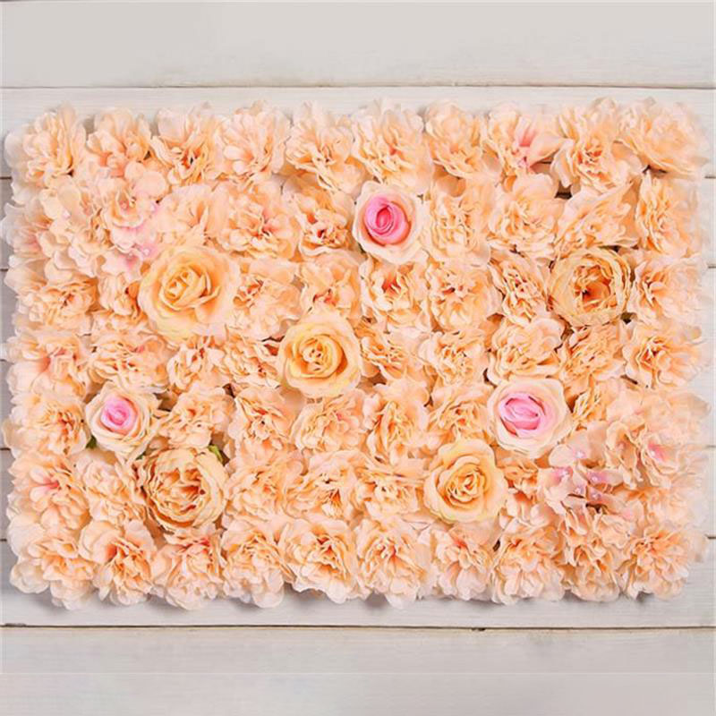 yumai 40*60 cm Roses Petal Artificial Flower Block Wedding Backdrop Wall Hanging Decoration Peony Head Tile Rose Flowers Panel: 10