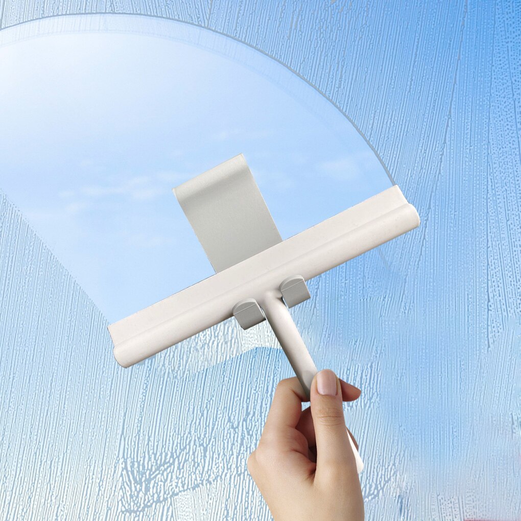 Bathroom Portable Window Wiper Office Living Room Glass Tile Wall Scraper High Efficient Mirror Cleaning Tool Home Supplies Gray