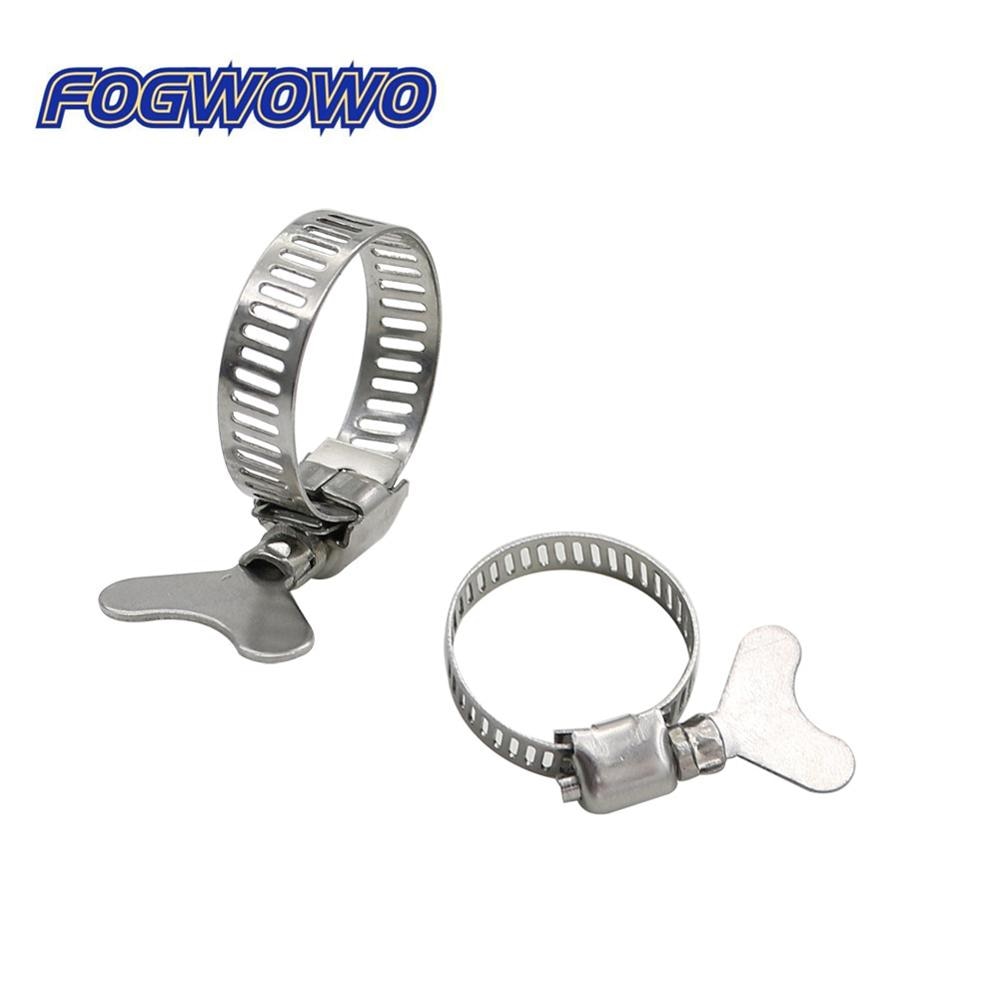 Adjustable Stainless Steel Drive Hose Clamps Garden Pipe Connection Fastening Fixed Buckle Irrigation System Fastener 5 Pcs