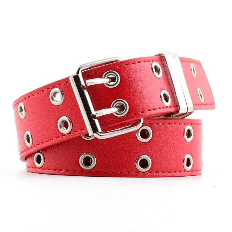 Ceinture en jean Punk à Double œillet | Large toile de styliste, ceinture de ceinture féminine masculine, ceintures de chaîne pour femmes et hommes,: 13