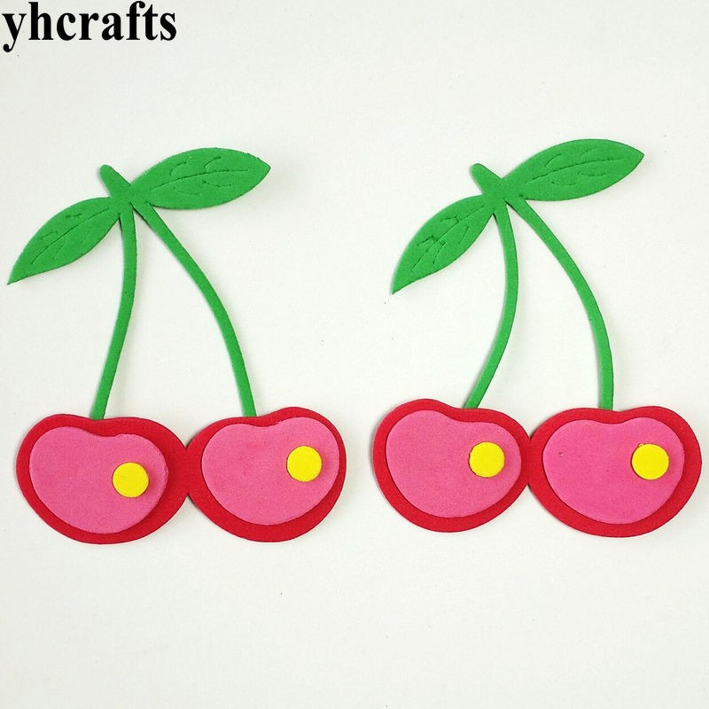 1bag/LOT,foam four leaf clover without stickers Kindergarten crafts Pocket crafts Kids room decoration activitity: 4PCS 9x11cm