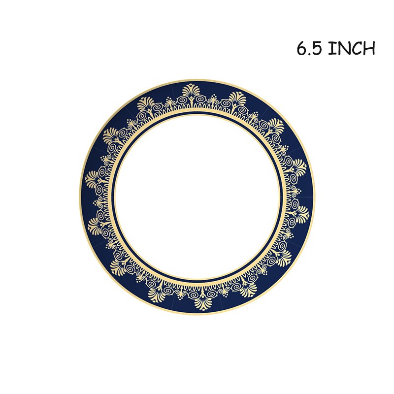 Assiette à Steak élégante en porcelaine, en os bleu, en céramique, plat à dîner, tasse à café, soucoupe, vaisselle familiale, décoration de la maison: 6.5 Inch Plate