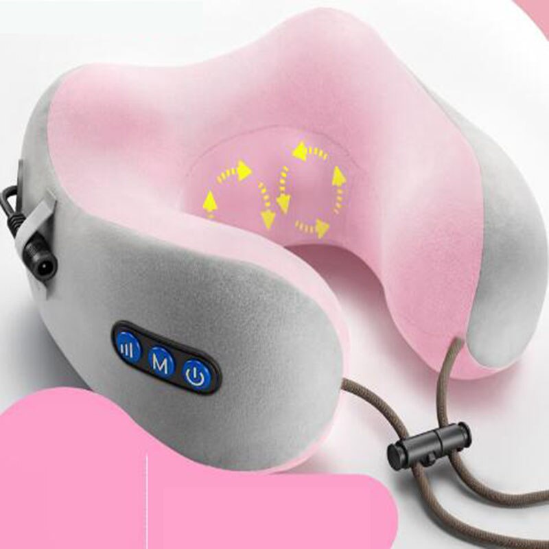 Elektrisch u-vormig massagekussen voor nekwervelmassage, auto- en thuisgebruik, nek-schouderontspanningsapparaat, gezondheidszorg