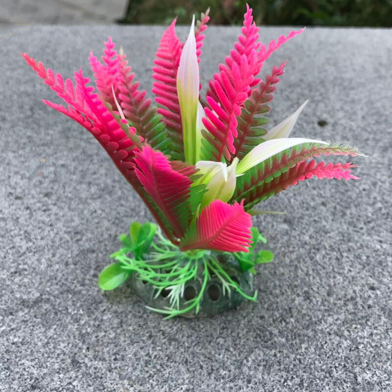 Store fisk akvarie dekorationer giftfri dekorativ kunstig ukrudt vand ornament plante akvarie planter græs tilbehør