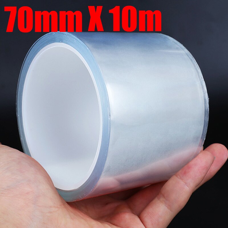 Car Sticker Auto Protector Body Film Stickers And Decals Universal Car Door Sill Edge Protective Vinyl Auto Interior Accessories: Transparent 70mmX10m
