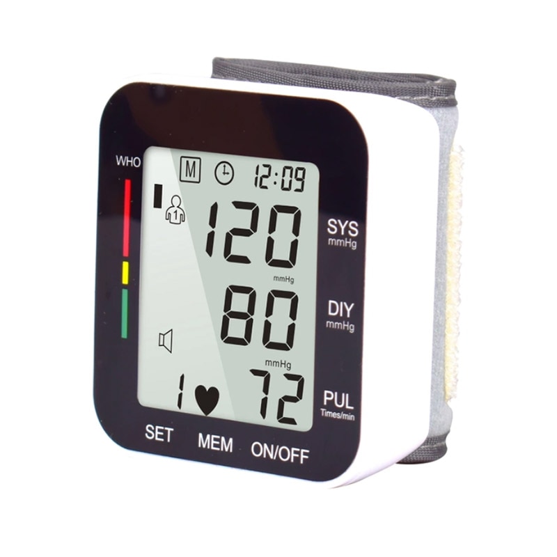 Digitale Pols Bloeddrukmeter Engels Voice Lcd Pr Tonometer Hartslagmeter Bloeddrukmeter Bp Monitoren